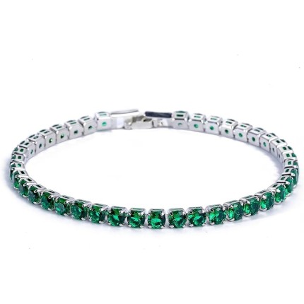 Pulseira feminina luxuosa e brilhante de zircônia cúbica moderna e versátil