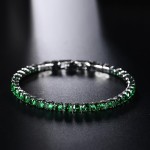 Pulseira feminina luxuosa e brilhante de zircônia cúbica moderna e versátil - Imagem 2