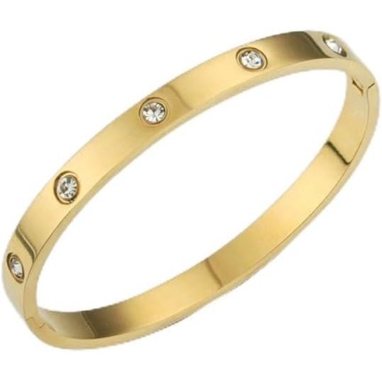 Pulseiras de ouro para mulheres, joias de ouro, elos cubanos, clipe de papel, corrente de presente para mãe, filha, namorada, One Size, Aço inoxidável, Sem Pedra Preciosa