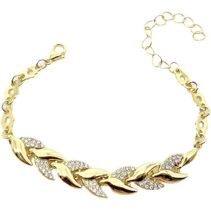 Pulseiras femininas douradas modernas e delicadas com strass, corrente de folhas, presentes de casamento, dama de honra, joias para mulheres