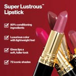Revlon Batom super brilhante, fórmula cremosa para lábios macios e cheios, sensação hidratada, vinho rosa 225, 4,3 g - Imagem 2