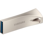 SAMSUNG Flash Drive USB BAR Plus 3.1, 128 GB, 400 MB/s, invólucro de metal resistente, expansão de armazenamento para fotos, vídeos, música, arquivos, MUF-128BE3/AM, prata champanhe