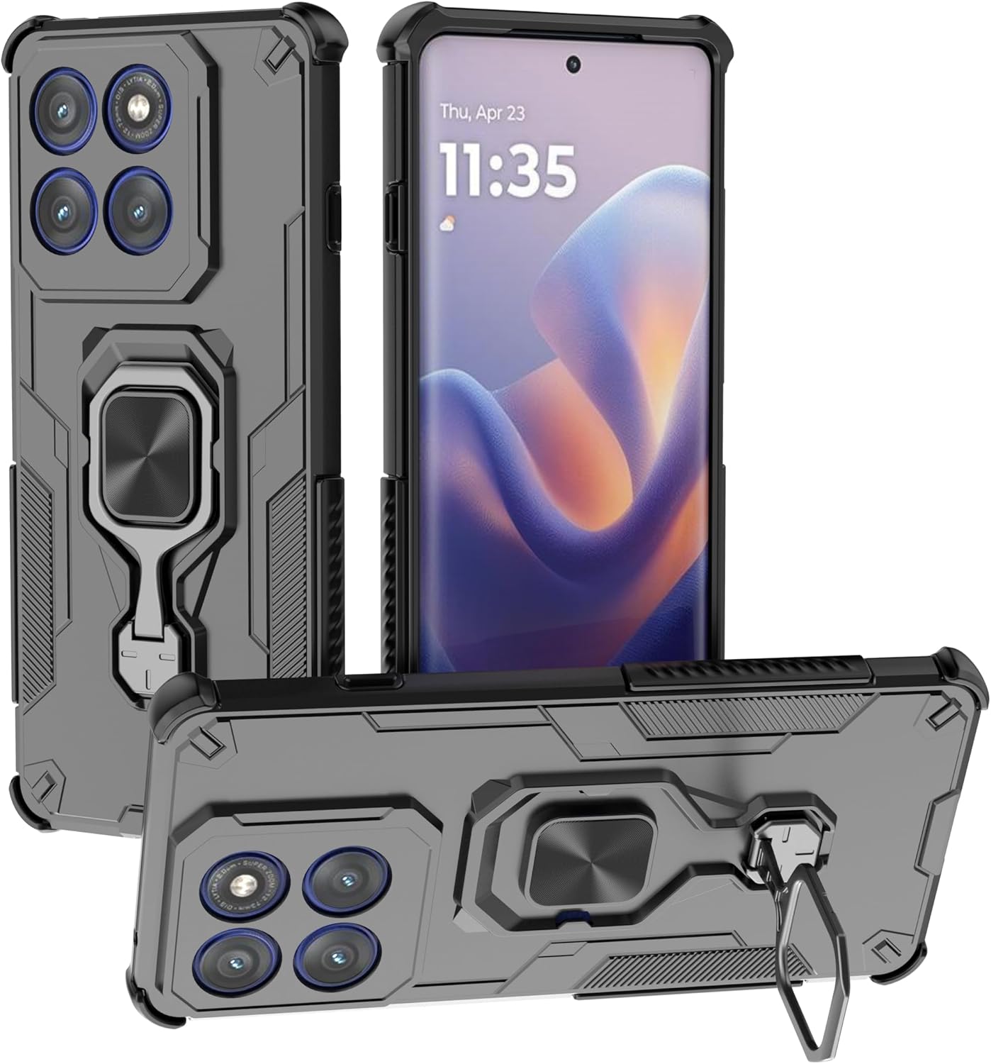 SORAKA-Capa-para-Motorola-Edge-60-Pro-com-suporte-metalico.jpg SORAKA Capa para Motorola Edge 60 Pro com suporte metálico giratório de 360 graus peça de ferro magnética para suporte magnético de telefone para carro