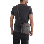Shoulder Bag bolsa Transversal 100% Couro Bovino Legítimo 05 Unissex Bolsa Nécessaire Transversal - Imagem 2