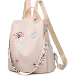 TOKSHOP Mini Mochila Feminina Bolsa De Costas Pequena Dia A Dia Leve e Reforçada com Detalhe Florido