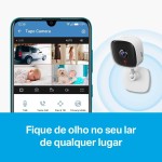 Tapo C100, Camera de Segurança Wi-Fi, 1080p Full HD TP-Link, Visão Noturna, Audio de Duas Vias, Trabalha com Alexa, Detecção de Movimento, 512G de armazenagem, Armazenamento na Nuvem - Imagem 2