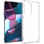 USTIYA Capa para Motorola Edge 30 Pro/Moto Edge+ 2022 Uso Resistente Bumper de Absorção de Choques em TPU Transparente Protector da Câmera Espessamento nas Quatro Pontas da Carcasa