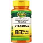 Unilife Niacina Vitamina B3-60 Cápsulas, Complexo de Vitamina B