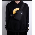 Unissex Macho Fêmea Mini Bolsa De Ombro Lateral Respirável E Impermeável Bolsa Transversal Bolsa De Peito (Verde-escuro)