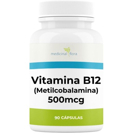 Vitamina B12 Metilcobalamina 500mcg - 90 Cápsulas