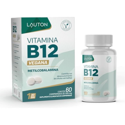 Vitamina B12 Metilcobalamina 9,94 Mcg Vegano 60 Ca Lauton