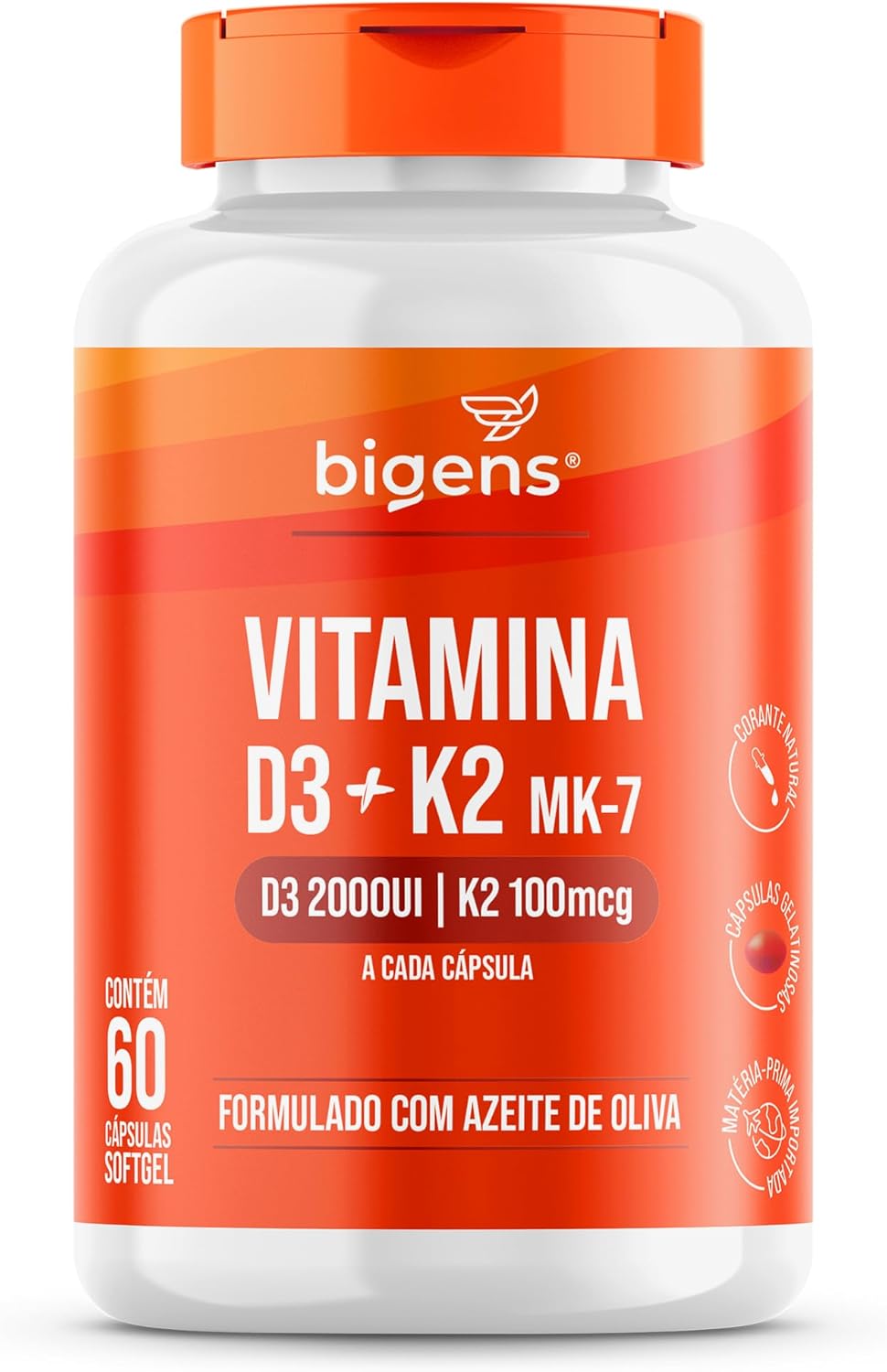Vitamina-D3-2000UI-K2-MK-7-100mcg-Formulado-com-azeite.jpg Vitamina D3 2000UI + K2 MK-7 100mcg, Formulado com azeite de oliva, Biogens (60 cápsulas)