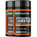 Vitamina b12 metilcobalamina Kit 2 Potes 413% VD 9,9 mcg 240 capsulas Zuchetti nutrition