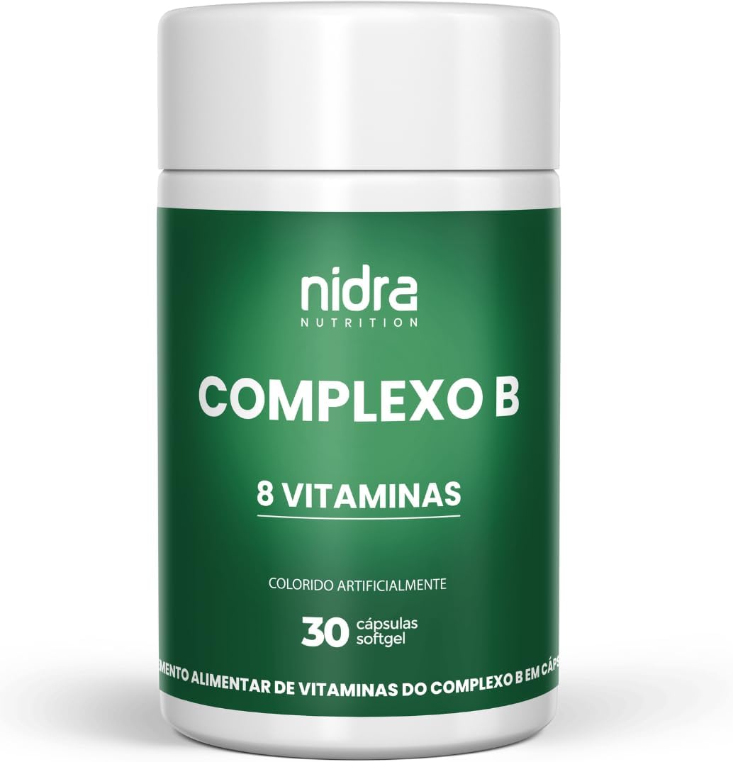 Vitaminas-do-Complexo-B-Completo-B1-B2-B3-B5.jpg Vitaminas do Complexo B Completo | B1, B2, B3, B5, B6, B7, B9 e B12 | 30 Cápsulas Softgel | Nidra Nutrition