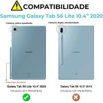 WB Capa para tablet Samsung Galaxy Tab S6 Lite 10.4” 2020/2022/2024 - Armadura Antichoque, Auto hibernação, silicone flexível, suporte para leitura, compartimento para S-Pen Preto - Imagem 2
