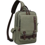 mygreen Bolsa mensageiro transversal de lona mochila tiracolo mochila de viagem