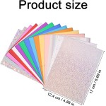 15 peças de cartão de inserção para Kindle Paperwhite, 17 x 12,4 cm, inserções de papel multicolorido, cor sólida, glitter, cartão para capa transparente Kindle (15 cores) - Imagem 2