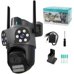 Câmera de Segurança Interna/Externa, Estilo Domo, 1080p/720p, Detecção de Movimento, Monitoramento Residencial, I29, Wi-Fi/Com Fio, Visão Noturna, Áudio Bidirecional, AC/DC, Wi-Fi - Imagem 3