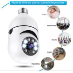 Câmera de Segurança Lâmpada Wi-Fi 360° | Visão Noturna Infravermelha | Áudio Bidirecional | Sensor de Movimento Inteligente | Instalação Fácil em Soquete E27 – Linha Premium - Imagem 3