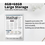 Bigme Leitor de e-book colorido B6, tablet e-paper de 15 cm, armazenamento de 4 GB + 64 GB, Android 14, branco (branco) - Imagem 3