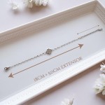 Pulseira em aço inox 316l Pingente Coração ou Trevo Cravejados Cor Prata Antialérgico - Imagem 6