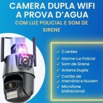 Câmera Segurança Wifi IP Dupla Lente Visão Noturna Uso Externo Prova D'água - Imagem 6