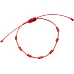 Pulseira Kabbalah 7 Nós Vermelha Original Casal Par Duas Unidades Pulseira Vermelha 7 nos, da sorte pulseira de casal ajustável de personalidade simples tecida à mão 2 vermelho - Imagem 5