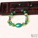 Pulseira "Health" em Ágata Verde – Amuleto de Proteção, Autoestima e Energia Positiva – Ajustável 16cm + 10cm – Corda Artesanal – Acompanha Bolsa de Veludo Santo Stilo - Imagem 6