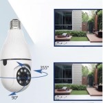 Kit 2 Câmera Segurança Wifi 360 Lâmpada Prova Dágua Giratória Visão Noturna Infravermelho - Camera de Vigilância - Imagem 3