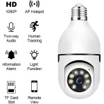 Kit 2 Câmera Segurança Wifi 360 Lâmpada Prova Dágua Giratória Visão Noturna Infravermelho - Camera de Vigilância - Imagem 4