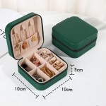Porta Joias Pequeno Couro Portátil Mini Estojo Organizador de Joias Bijuterias Colar Pulseira Relógio Ideal para Viagens e Organização de Armário (Rosa) - Imagem 3