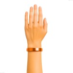Pulseira Lisa Ajustável De Cobre Puro 14 cm - Cobre Store Artesanatos - Imagem 3