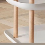 Carrinho Organizador Vertical Multiuso com 3 Prateleira e Rodinhas - Estante Auxiliar Ideal Para Cozinha, Banheiro, Lavandeira - Cor Branco - Imagem 3