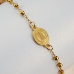 Pulseira Feminina Mariana "Magnificat" em Aço Inoxidável Banhada a Ouro 18K com Medalha de Guadalupe e Crucifixo – Fé, Elegância e Minimalismo – Acompanha Bolsa de Veludo - Imagem 8