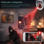 Câmera Segurança IP Lâmpada WiFi Full HD 1080p com Visão Noturna Infravermelho 1080P, Aplicativo, Bivolt, Detecção de Movimento, Áudio Bidirecional, Prova D'água Giratória Sem Fio - Imagem 9