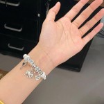 Conjuntos de pulseiras femininas prateadas com contas, de 3, 6 ou 12 peças, presentes elegantes. - Imagem 3