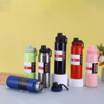 Garrafa Térmica 800ml de Inox, Parede Dupla, Isolamento a Vácuo, Bico Antivazamento, Com Alça, Mantém Quente e Gelado (Preta) - Imagem 8