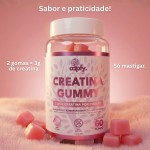 Creatina Gummy Capfy Nutrition 60 Gomas Zero Açúcar Sabor Chiclete 100% Pura 3g de Creatina Monohidratada por Dose - Imagem 6