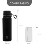 LYOR - Garrafa Térmica de Aço Inox Explorer Preta 650ml - Imagem 6