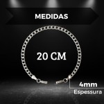 Pulseira Folheada a Prata 925 Premium Modelo Grumet Masculino - Imagem 4