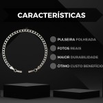 Pulseira Folheada a Prata 925 Premium Modelo Grumet Masculino - Imagem 5
