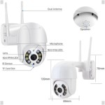 Câmera Externa a'prova d'agua full color HD Visão noturna 360º wi-fi 1080p + Cartão de memória 32G SanDisk/Resistênte ao tempo/App Yoosee - Imagem 3