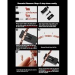 Jecanori Pulseiras de cobre puro para mulheres, pulseiras magnéticas de cobre eficazes para mulheres, joias de cobre curativas presentes com ferramenta de dimensionamento - Imagem 9
