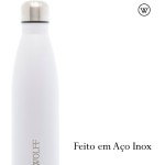WOLFF - Garrafa Térmica de Aço Inox Branca com Parede Dupla - 500ml - Linha Ice - Imagem 3