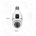 Câmera de Segurança Wi-Fi 360° Tipo Lâmpada Com Dupla Lente, Com Áudio, Visão Noturna, Detecção De Movimento E Monitoramento Remoto Por App. - Imagem 5