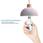 Lâmpada com câmera WiFi para ambientes externos, câmera de vigilância doméstica 1080p E27, panorâmica de 360 graus, sem fio, áudio bidirecional, visão noturna, detecção de movimento - Imagem 5