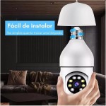 Câmera de Segurança Tipo Lâmpada 8177 WiFi Full HD 1080p com Visão Noturna, Bivolt, Detecção de Movimento e Áudio Bidirecional - Imagem 6