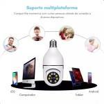 Câmera de Segurança Tipo Lâmpada 8177 WiFi Full HD 1080p com Visão Noturna, Bivolt, Detecção de Movimento e Áudio Bidirecional - Imagem 7