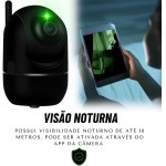 Câmera Babá Eletrônica Wi-Fi com Áudio Bidirecional, Visão Noturna Infravermelha, Detecção de Movimento, Monitoramento em Tempo Real pelo Celular e Sistema Bivolt Automático. - Imagem 4