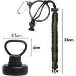 Garrafa Térmica De Água Isolada 1000ml Quente & Frio De Aço Inox Com Alça (Preto) - Imagem 5